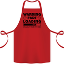 Warning Fart Loading Funny Farting Rude Cotton Apron 100% Organic Red