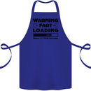 Warning Fart Loading Funny Farting Rude Cotton Apron 100% Organic Royal Blue