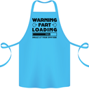 Warning Fart Loading Funny Farting Rude Cotton Apron 100% Organic Turquoise