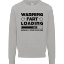 Warning Fart Loading Funny Farting Rude Kids Sweatshirt Jumper Sports Grey