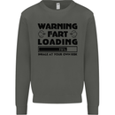 Warning Fart Loading Funny Farting Rude Kids Sweatshirt Jumper Storm Grey