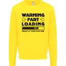 Warning Fart Loading Funny Farting Rude Kids Sweatshirt Jumper Yellow