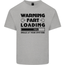 Warning Fart Loading Funny Farting Rude Kids T-Shirt Childrens Sports Grey