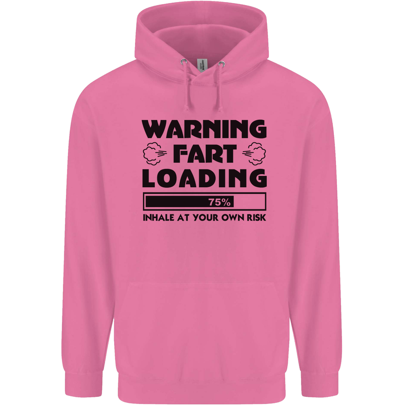 Warning Fart Loading Funny Farting Rude Mens 80% Cotton Hoodie Azelea