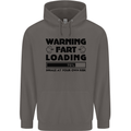 Warning Fart Loading Funny Farting Rude Mens 80% Cotton Hoodie Charcoal
