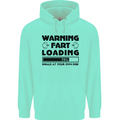 Warning Fart Loading Funny Farting Rude Mens 80% Cotton Hoodie Peppermint