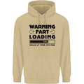 Warning Fart Loading Funny Farting Rude Mens 80% Cotton Hoodie Sand