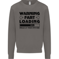 Warning Fart Loading Funny Farting Rude Mens Sweatshirt Jumper Charcoal