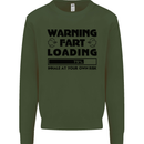 Warning Fart Loading Funny Farting Rude Mens Sweatshirt Jumper Forest Green