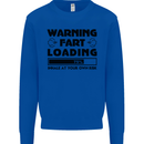 Warning Fart Loading Funny Farting Rude Mens Sweatshirt Jumper Royal Blue