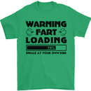 Warning Fart Loading Funny Farting Rude Mens T-Shirt Cotton Gildan Irish Green