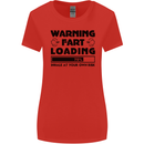 Warning Fart Loading Funny Farting Rude Womens Wider Cut T-Shirt Red