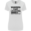 Warning Fart Loading Funny Farting Rude Womens Wider Cut T-Shirt White