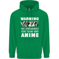 Warning May Start Talking About Anime Funny Childrens Kids Hoodie Irish Green