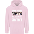 Warning May Start Talking About Anime Funny Childrens Kids Hoodie Light Pink
