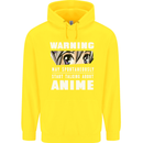 Warning May Start Talking About Anime Funny Childrens Kids Hoodie Yellow