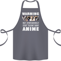 Warning May Start Talking About Anime Funny Cotton Apron 100% Organic Steel