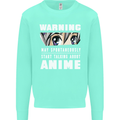 Warning May Start Talking About Anime Funny Kids Sweatshirt Jumper Peppermint