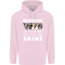 Warning May Start Talking About Anime Funny Mens 80% Cotton Hoodie Light Pink