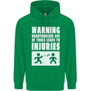 Warning Tools Builder Plumber Electrician Childrens Kids Hoodie Irish Green