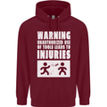 Warning Tools Builder Plumber Electrician Childrens Kids Hoodie Maroon
