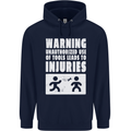 Warning Tools Builder Plumber Electrician Childrens Kids Hoodie Navy Blue