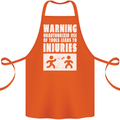 Warning Tools Builder Plumber Electrician Cotton Apron 100% Organic Orange