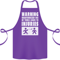 Warning Tools Builder Plumber Electrician Cotton Apron 100% Organic Purple