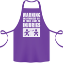 Warning Tools Builder Plumber Electrician Cotton Apron 100% Organic Purple