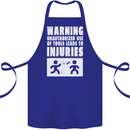 Warning Tools Builder Plumber Electrician Cotton Apron 100% Organic Royal Blue