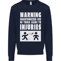 Warning Tools Builder Plumber Electrician Kids Sweatshirt Jumper Navy Blue