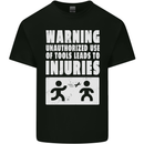Warning Tools Builder Plumber Electrician Kids T-Shirt Childrens Black