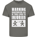 Warning Tools Builder Plumber Electrician Kids T-Shirt Childrens Charcoal