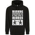 Warning Tools Builder Plumber Electrician Mens 80% Cotton Hoodie Black