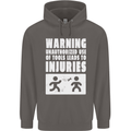 Warning Tools Builder Plumber Electrician Mens 80% Cotton Hoodie Charcoal