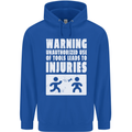Warning Tools Builder Plumber Electrician Mens 80% Cotton Hoodie Royal Blue