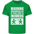 Warning Tools Builder Plumber Electrician Mens Cotton T-Shirt Tee Top Irish Green