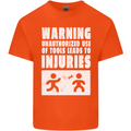 Warning Tools Builder Plumber Electrician Mens Cotton T-Shirt Tee Top Orange