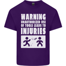 Warning Tools Builder Plumber Electrician Mens Cotton T-Shirt Tee Top Purple