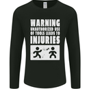 Warning Tools Builder Plumber Electrician Mens Long Sleeve T-Shirt Black