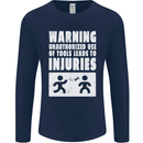 Warning Tools Builder Plumber Electrician Mens Long Sleeve T-Shirt Navy Blue