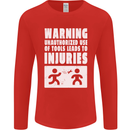 Warning Tools Builder Plumber Electrician Mens Long Sleeve T-Shirt Red