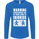 Warning Tools Builder Plumber Electrician Mens Long Sleeve T-Shirt Royal Blue