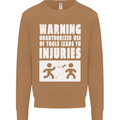 Warning Tools Builder Plumber Electrician Mens Sweatshirt Jumper Caramel Latte