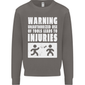 Warning Tools Builder Plumber Electrician Mens Sweatshirt Jumper Charcoal