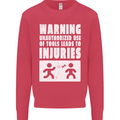 Warning Tools Builder Plumber Electrician Mens Sweatshirt Jumper Heliconia