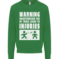 Warning Tools Builder Plumber Electrician Mens Sweatshirt Jumper Irish Green