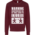 Warning Tools Builder Plumber Electrician Mens Sweatshirt Jumper Maroon