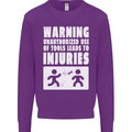 Warning Tools Builder Plumber Electrician Mens Sweatshirt Jumper Purple