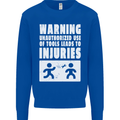 Warning Tools Builder Plumber Electrician Mens Sweatshirt Jumper Royal Blue